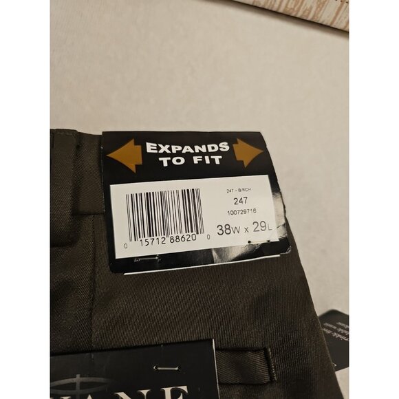 NWT SAVANNE Men's Pants 38x29 Brown  Straight Fit  Pleated Comfort Waist New - Picture 8 of 8